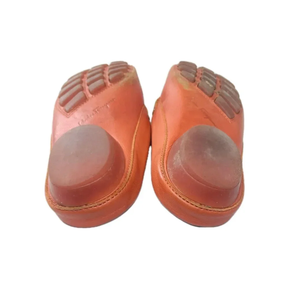 Salvatore Ferragamo Gancini Mule Women's Shoes Size 5 B Burnt Orange